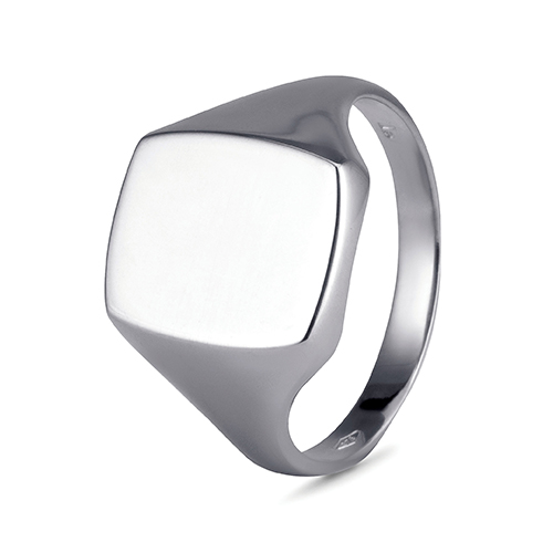 Silver Cushion Signet Ring (12mm x 14.5mm)