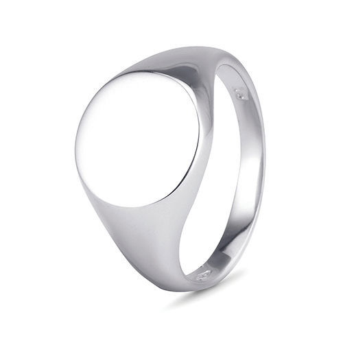 Silver Round Signet Ring (9mm Diameter)