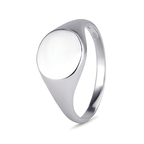 Silver Round Signet Ring (11mm Diameter)