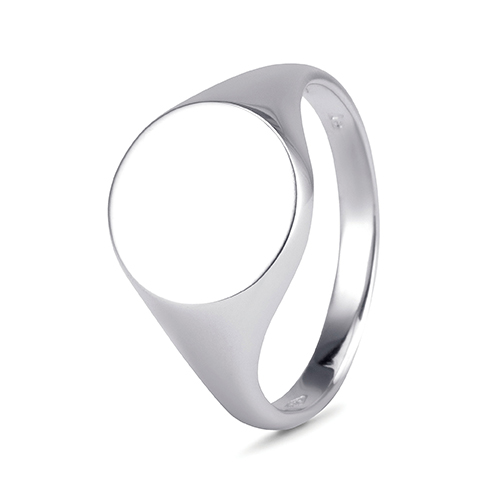 Silver Round Signet Ring (12mm Diameter)