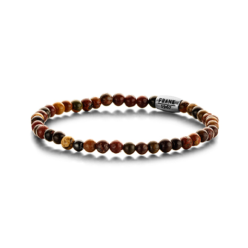 Stainless Steel Picasso Bead Bracelet (4mm)