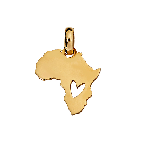 9kt Yellow Gold Mini Africa Heart Cut Out (W12 x H13.4)