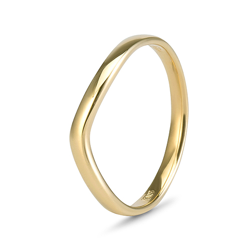 9kt Yellow Gold Plain Curved Side Band (2.05mm)