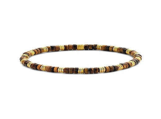 Stainless Steel Tiger Eye Beads Mix Bracelet