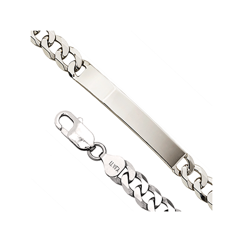 Silver Curb 180 ID Essential Link Bracelet (8.3mm)
