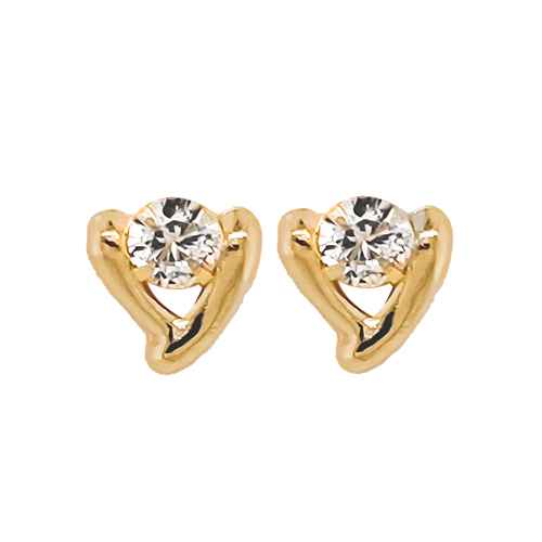 9Kt Yellow Gold Cubic Zirconia Earring