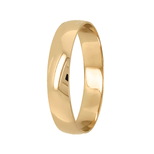 9kt Yellow Gold Comfort Fit Wedding Band (4mm)