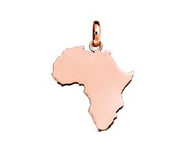 9kt Rose Gold Amara Africa Map with Diamond (W18 x H20.7)