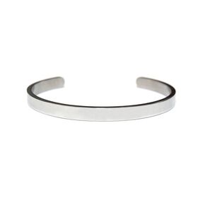 Stainless Steel Open Bangle (6mm)