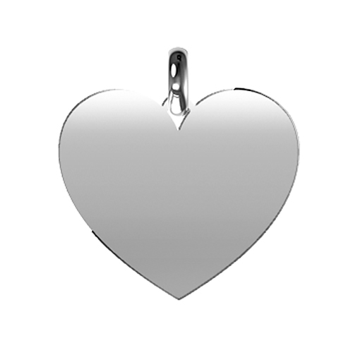 Silver Finished Heart Pendant