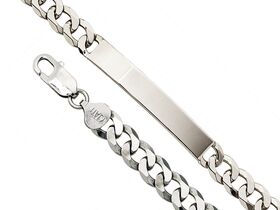 Silver Curb 200 ID Bracelet Essential Link Bracelet (9mm)