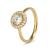 9kt Yellow Gold Cubic Zirconia Halo Ring (0.93ct)