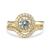 9kt Yellow Gold Cubic Zirconia Halo Ring (0.93ct)