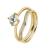 9kt Yellow Gold Cubic Zirconia Pavé Curved Band (0.15ct)