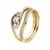 9kt Yellow Gold Cubic Zirconia Trinity Swirl Ring (1.00ct)