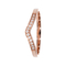 9Kt Rose Gold Pave Diamond Curved Band