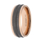 Rose Gold Plated Tungsten Ring with Sandblast Centre (8mm)