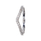 9Kt White Gold Micro Pave' Diamond Curved Band